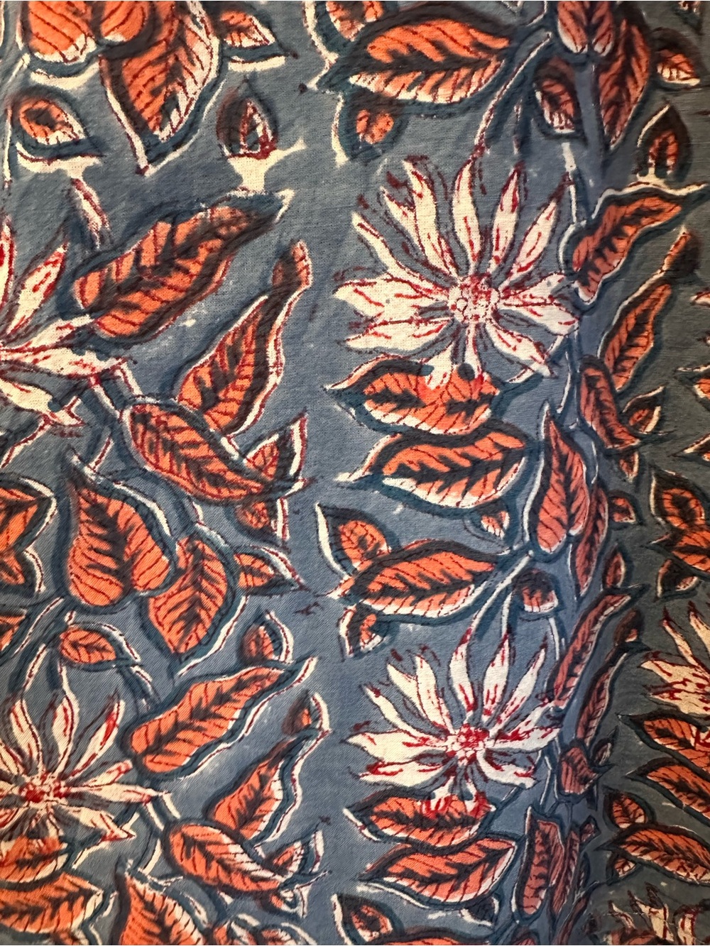 Blue Floral Off-Shoulder Ruffle Tunic - Picture 4 of 8